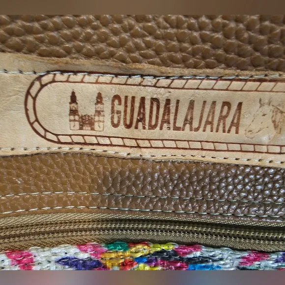 Embroidered Frida Kahlo Small Backpack Mexicana Multicolored and Tan OS - Picture 4 of 10